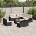 thumbnail image 1 of vidaXL Garden Sofa Set Black, Cream White, 1 of 4