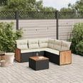thumbnail image 1 of vidaXL Garden Sofa Set Black, Cream White, 1 of 4