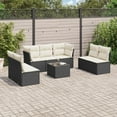 thumbnail image 1 of vidaXL Garden Sofa Set Black, Cream white, 1 of 4