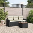 thumbnail image 1 of vidaXL Garden Sofa Set Black PE Rattan 4 Piece Set Modular, 1 of 5