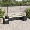 thumbnail image 1 of vidaXL Garden Sofa Set Black PE Rattan 6 Piece Set Modular, 1 of 6