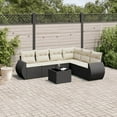 thumbnail image 1 of vidaXL Garden Sofa Set Black PE Rattan 7 Piece Set Modular, 1 of 4