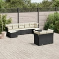 thumbnail image 1 of vidaXL Garden Sofa Set Black PE Rattan 9 pieces Modular, 1 of 4