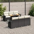 thumbnail image 1 of vidaXL Garden Sofa Set Black PE Rattan Large Adjustable Armrests, 1 of 10