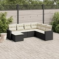 thumbnail image 1 of vidaXL Garden Sofa Set Black PE Rattan Large Adjustable Feet, 1 of 4