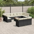 thumbnail image 1 of vidaXL Garden Sofa Set Black PE Rattan Large Modular Garden Sofa Set, 1 of 5