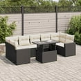 thumbnail image 1 of vidaXL Garden Sofa Set Black PE Rattan Modular Adjustable Armrests, 1 of 6