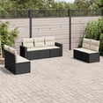 thumbnail image 1 of vidaXL Garden Sofa Set Black PE Rattan Modular Outdoor Sectional Sofa, 1 of 4