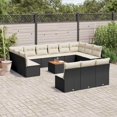 thumbnail image 1 of vidaXL Garden Sofa Set Black PE rattan Large Modular Garden Sofa Set, 1 of 10