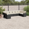 thumbnail image 1 of vidaXL Garden Sofa Set Black Poly Rattan Large Modular Garden Sofa Set, 1 of 6
