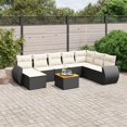 thumbnail image 1 of vidaXL Garden Sofa Set Black and Cream White, 1 of 4