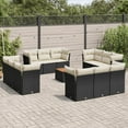 thumbnail image 1 of vidaXL Garden Sofa Set Black, Cream White, 1 of 4