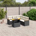 thumbnail image 1 of vidaXL Garden Sofa Set Black and cream, 1 of 5