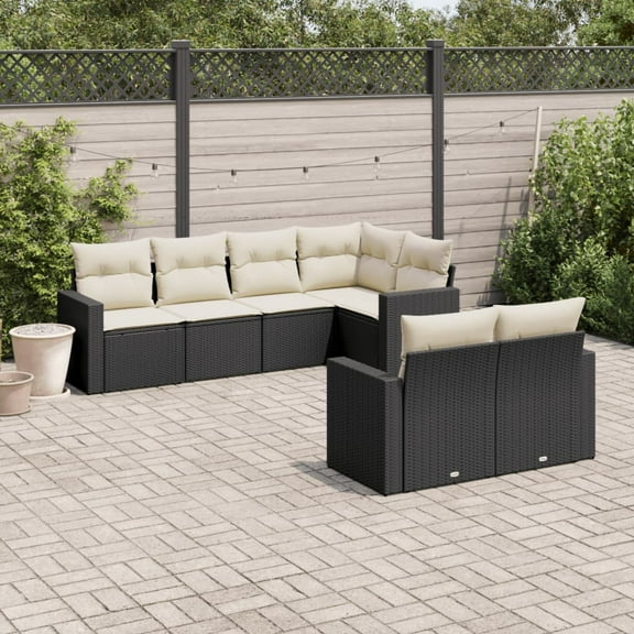 vidaXL Garden Sofa Set Black