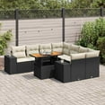 thumbnail image 1 of vidaXL Garden Sofa Set Black, 1 of 10