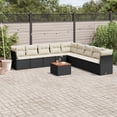 thumbnail image 1 of vidaXL Garden Sofa Set Black, 1 of 5