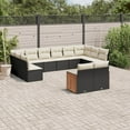 thumbnail image 1 of vidaXL Garden Sofa Set Black, 1 of 6