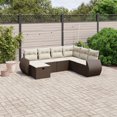 thumbnail image 1 of vidaXL Garden Sofa Set Brown PE Rattan, Steel Large Modular, 1 of 4
