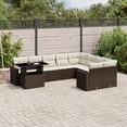 thumbnail image 1 of vidaXL Garden Sofa Set Brown PE rattan Large Modular Garden Sofa Set, 1 of 10