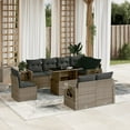 thumbnail image 1 of vidaXL Garden Sofa Set Gray PE Rattan Large Adjustable Armrests, 1 of 9