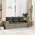 thumbnail image 1 of vidaXL Garden Sofa Set Gray PE rattan Modular Simple Garden Sofa Set, 1 of 6