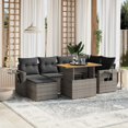 thumbnail image 1 of vidaXL Garden Sofa Set Grey, Dark Grey, Natural Wood Tone, 1 of 4