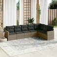 thumbnail image 1 of vidaXL Garden Sofa Set Grey PE Rattan 7 Piece Set Modular, 1 of 9