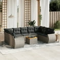 thumbnail image 1 of vidaXL Garden Sofa Set Grey PE Rattan Large Modular Garden Sofa Set, 1 of 10