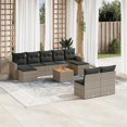 thumbnail image 1 of vidaXL Garden Sofa Set Grey PE Rattan Large Modular Garden Sofa Set, 1 of 5