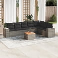 thumbnail image 1 of vidaXL Garden Sofa Set Grey PE rattan 8 Piece Set Modular, 1 of 5