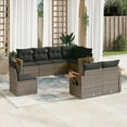 thumbnail image 1 of vidaXL Garden Sofa Set Grey PE rattan Large Modular Garden Sofa Set, 1 of 10