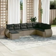 thumbnail image 1 of vidaXL Garden Sofa Set Grey PE rattan Medium Modular Garden Sofa Set, 1 of 6