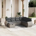 thumbnail image 1 of vidaXL Garden Sofa Set Grey Poly Rattan Large Modular Garden Sofa Set, 1 of 4