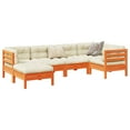 thumbnail image 1 of vidaXL Garden Sofa Set Wax brown, Cream Solid pine wood Large Modular, 1 of 10
