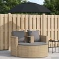 thumbnail image 1 of vidaXL Garden Sofa with Cushion 8 pcs Beige and Light Grey Poly Rattan, 1 of 6