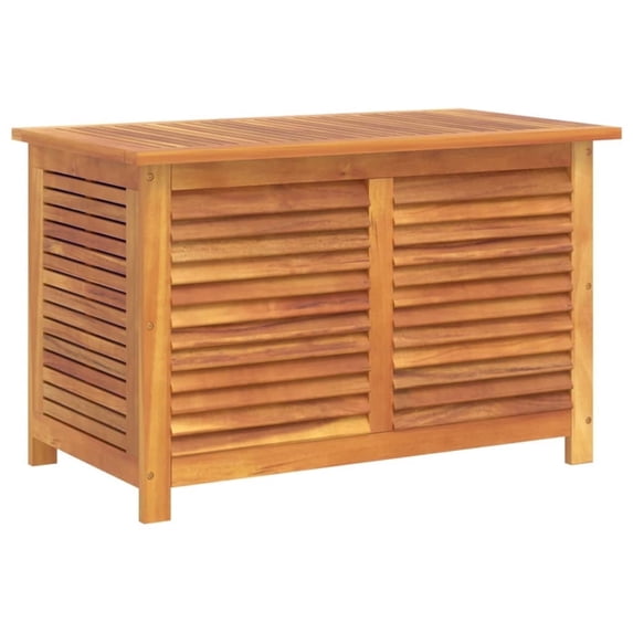 VidaXL Outdoor Louvered Wooden Acacia Deck Box