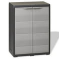 thumbnail image 1 of vidaXL Garden Storage Cabinet with 1 Shelf Black, 1 of 41