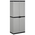 thumbnail image 1 of vidaXL Garden Storage Cabinet with 3 Shelves Gray&Black 26.8"x15.7"x66.1", 1 of 9