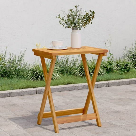 vidaXL Garden Table Natural wood Solid acacia wood with an oil finish