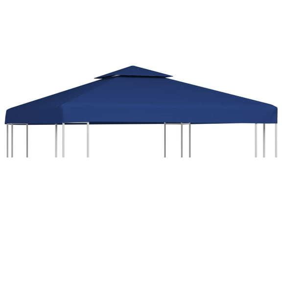 vidaXL Gazebo Canopy Dark Blue Polyester with PVC coating 9.8ft x 9.8ft