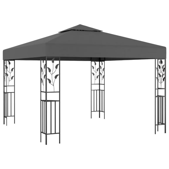 vidaXL Gazebo Outdoor Canopy Tent Patio Pavilion Sunshade with Double Roofs
