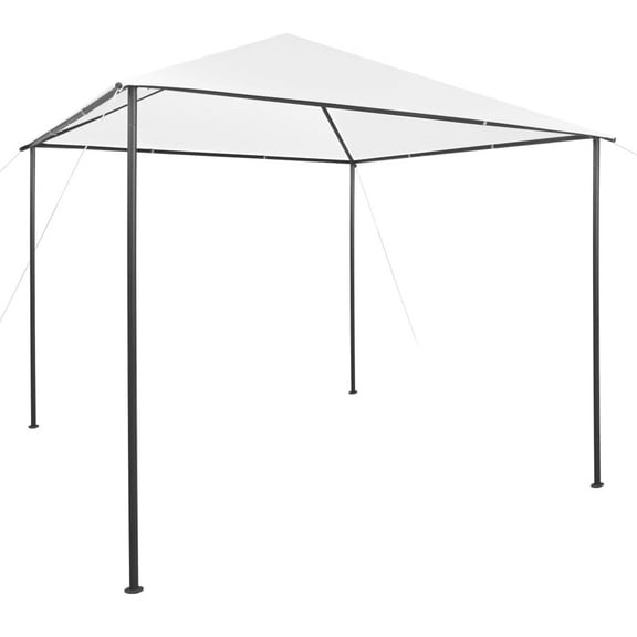 vidaXL Gazebo White Steel, Oxford fabric Large UV-resistant materials