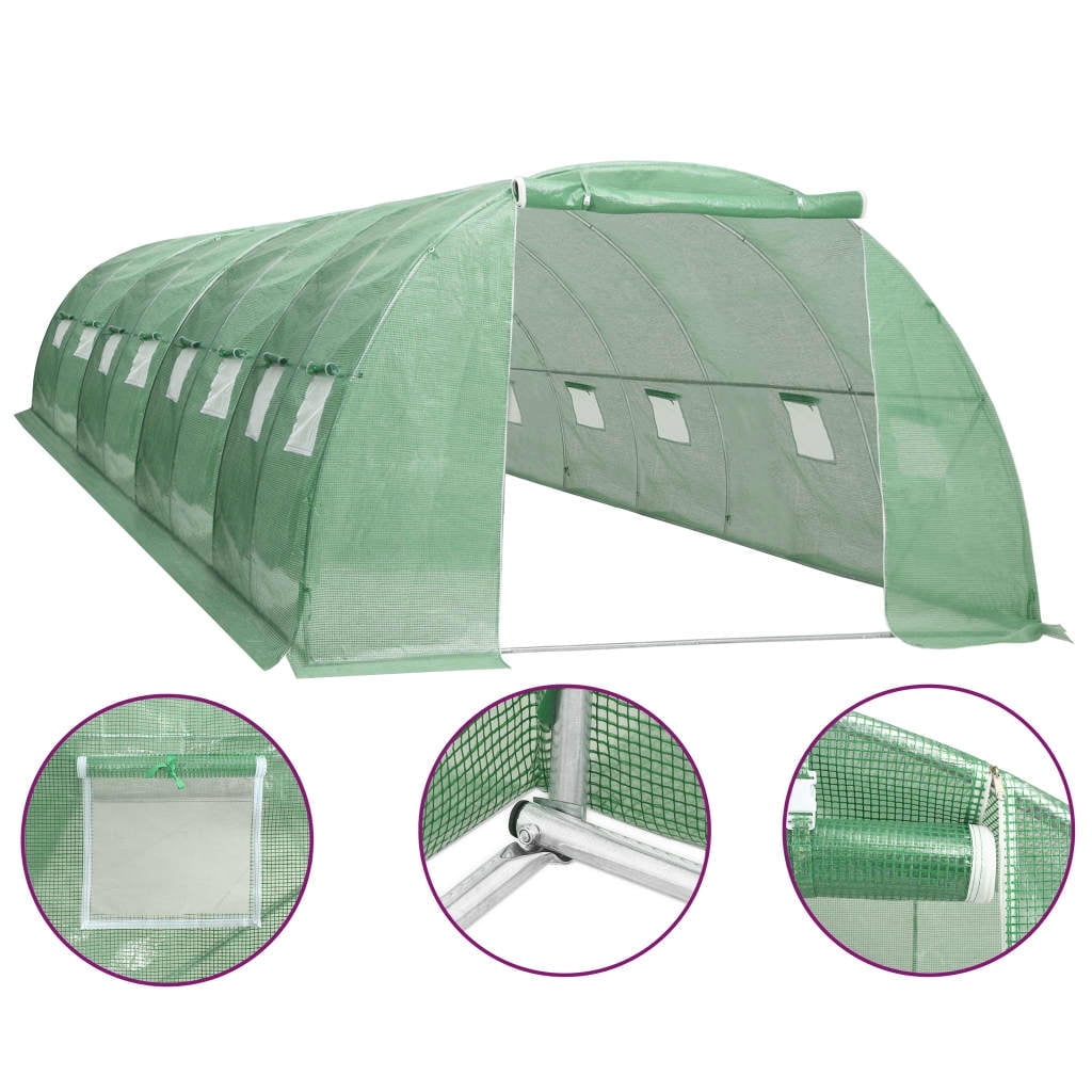 vidaXL Greenhouse Outdoor Grow House Green House for Plant Growing Gardening