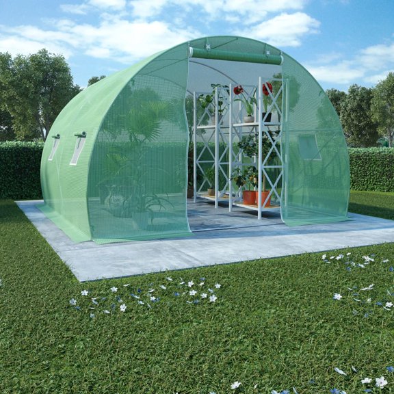 vidaXL Greenhouse Outdoor Grow House Green House for Plant Growing Gardening