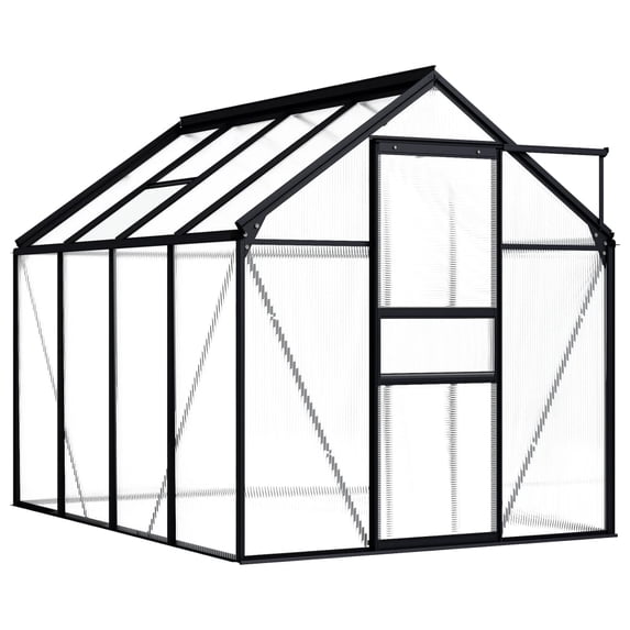 vidaXL Greenhouse Patio Grow House Outdoor Green House Anthracite Aluminum