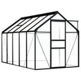 thumbnail image 1 of vidaXL Greenhouse Anthracite and Transparent Aluminum, Polycarbonate, 1 of 4