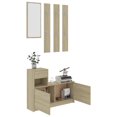 thumbnail image 1 of vidaXL Hallway Furniture Closet Unit with Mirror Wall Hanger Engineered Wood, 1 of 86