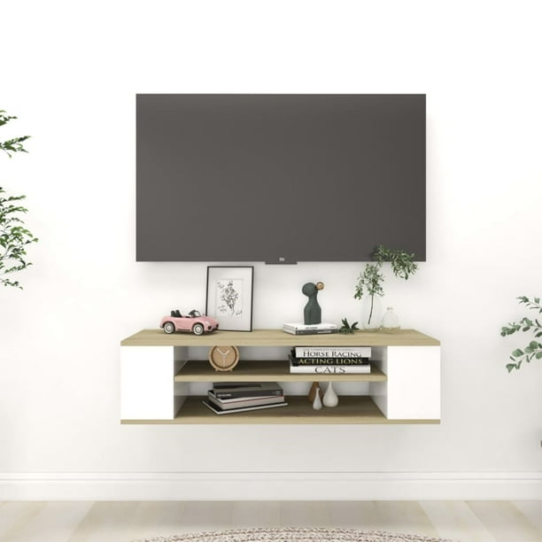 vidaXL Hanging TV Chipboard Wall Mounted TV Multi