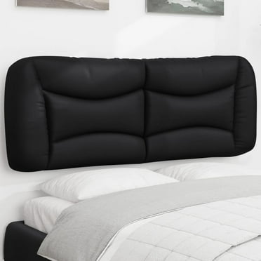 vidaXL Headboard Cushion Bedroom Hanging Bed Back Cushion Black Faux Leather