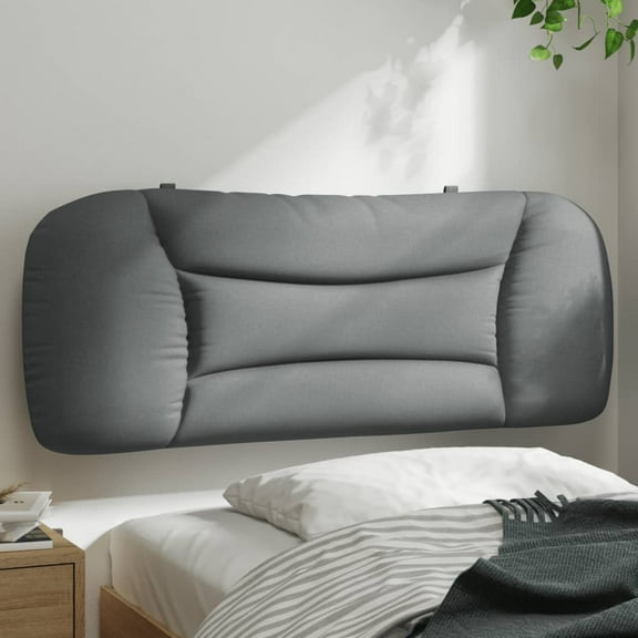 vidaXL Headboard Cushion Light Gray Fabric (100% polyester)